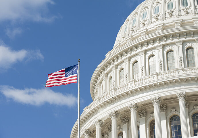 Sunrise at Capitol Hill in Washington DC